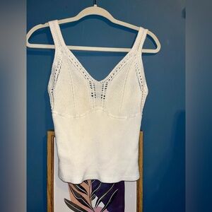 GAP White Knit Tank Top 100% Cotton